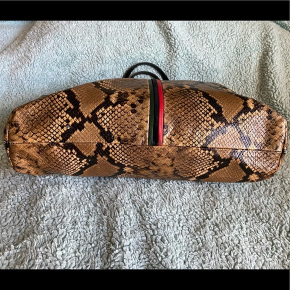Clare V. Attaché Snake Embossed Goatskin Tote - Picture 7 of 16